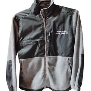 Men's Black and Gray Jacket 1880 Train Black Hills, SD Large